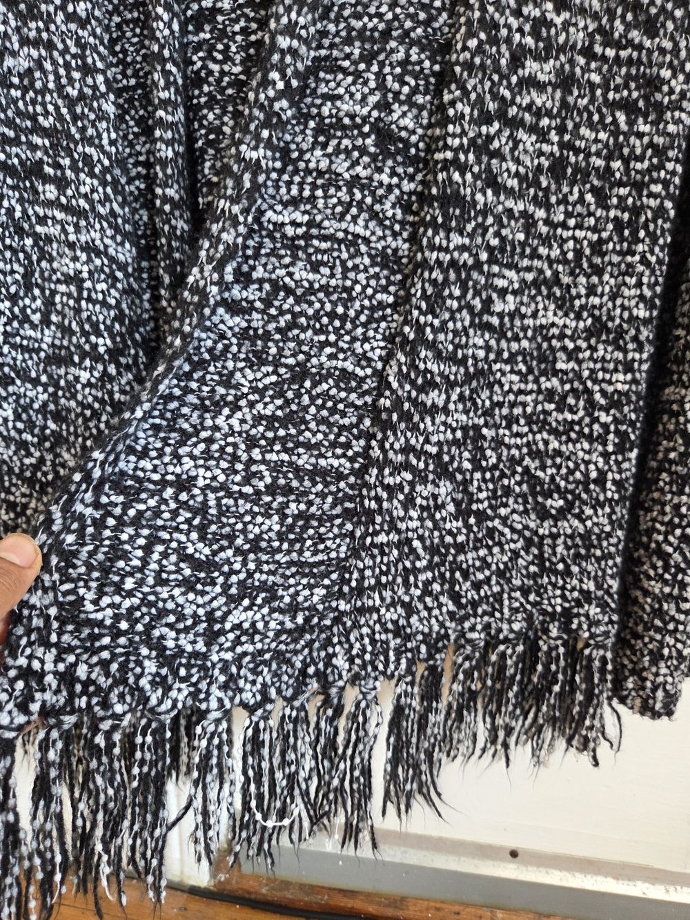 Ruby Rd. Petite Open Front Fringe Knit Cardigan - Picture 6 of 8
